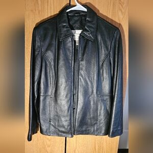 Women's Small Studio Works Black Genuine Leather Jacket